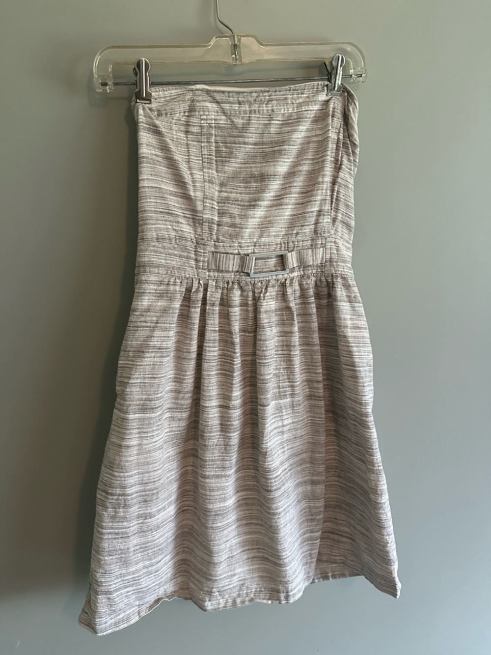 Tan Strapless Summer Dress from Banana Republic